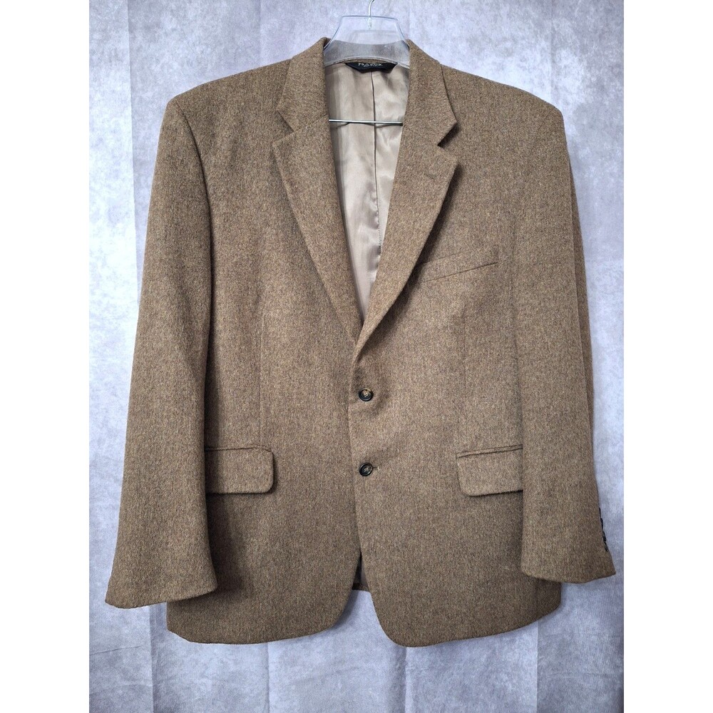 Vtg Jos A. Bank 100% Camel Hair Blazer Men's 44S Brown Classic Preppy Business‎